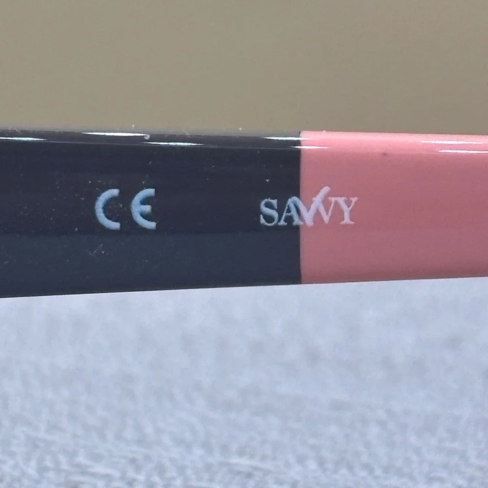 Savvy 387 BU Burgundy Pink Rectangle Stainless Steel Eyeglass Frames 52-17-135